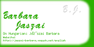 barbara jaszai business card